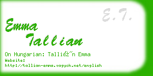 emma tallian business card